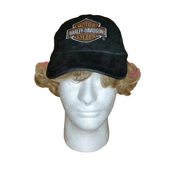 Harley-Davidson Other - HARLEY-DAVIDSON SHIELD BASEBALL HAT BLACK SUEDE